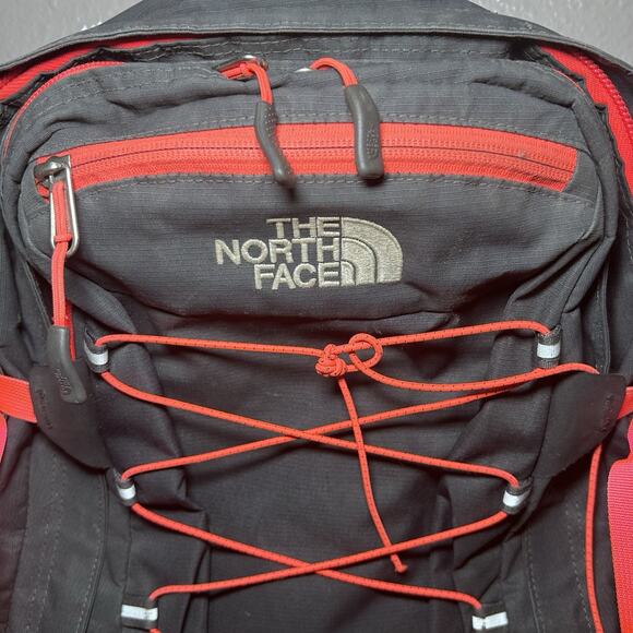 The North Face Borealis Black Hot Pink Laptop Hiking Backpack Bag - Picture 3 of 13